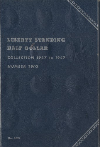 Vintage-Folder LIBERTY STANDING HALF DOLLAR collection 1937 - 1947 NO. TWO #9027