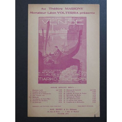 Serenade Andre Baugé Singer 1927 - Afbeelding 1 van 3