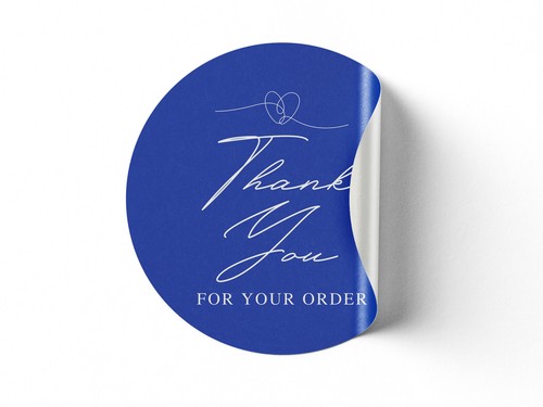 Custom Thank You For Your Order Stickers Hand Made Small Business Round Labels - Picture 6 of 9