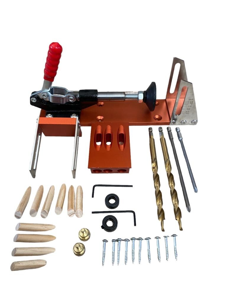 XDOVET Pocket Hole Jig Kit, Professional and Upgraded AllMetal Pocket