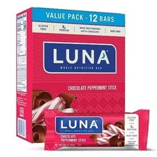 LUNA Whole Nutrition Bars Pack of 12 Plant Based Protein Gluten Free Snack