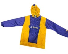 Vintage Los Angeles Lakers NBA Half Zip Windbreaker Jacket Small *READ DESCRIPT