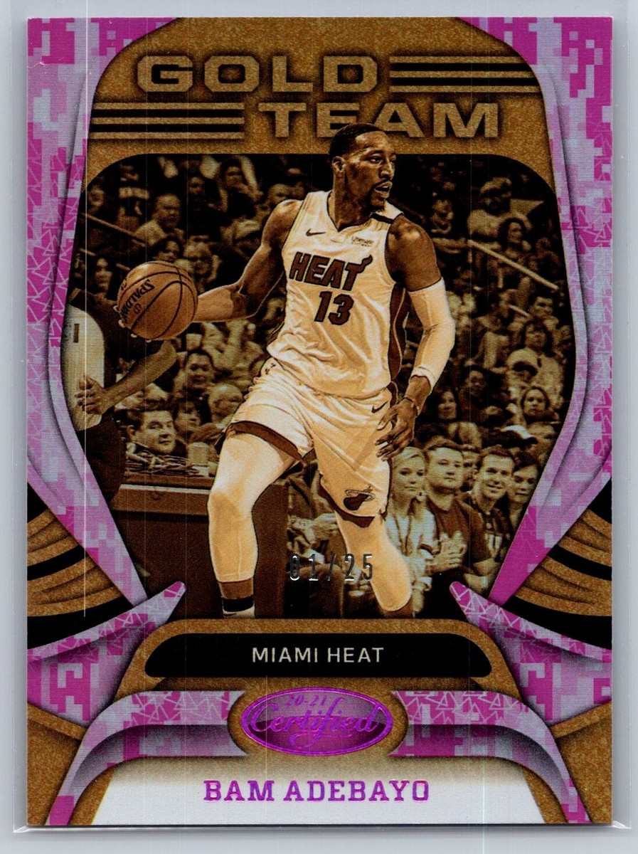 2020-2021 panini certified basketball bam adebayo gold team mirror
