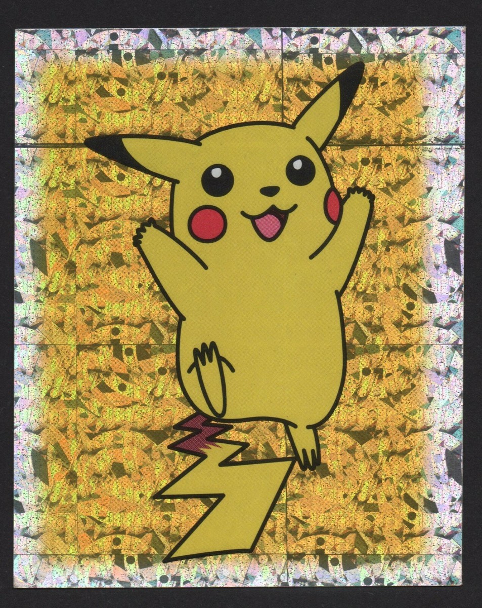PIKACHU STICKER #S30 POKEMON SERIE 1 COLLECTION MERLIN 1999 HOLO