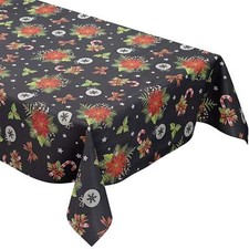 Tela Cerata Tovaglia di Natale B6023-02 Stella Blu Angolare Rotondo Ovale