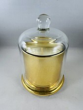 Apple Cinnamon Candle, Gold Glass Base with Clear Glass Cloche, Aldi Finds