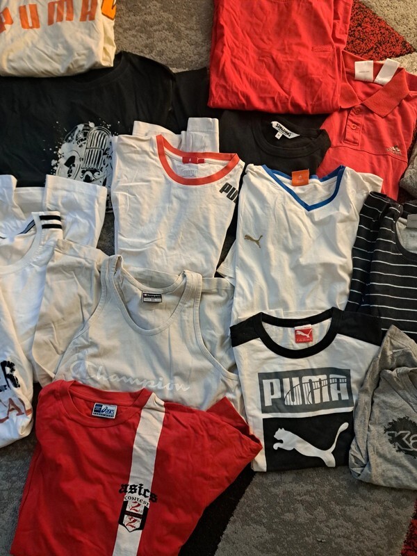 Adidas Nike Hollister Fila Kappa Lot of 20 T Shirt Big logo sz.S to XL