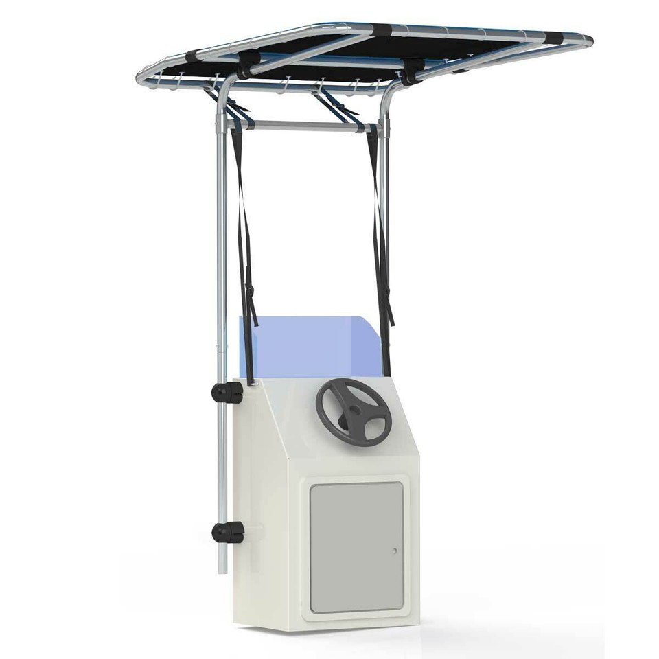 Oceansouth Retractable Seagull T-Top - Blue 53"x41" Boat Console