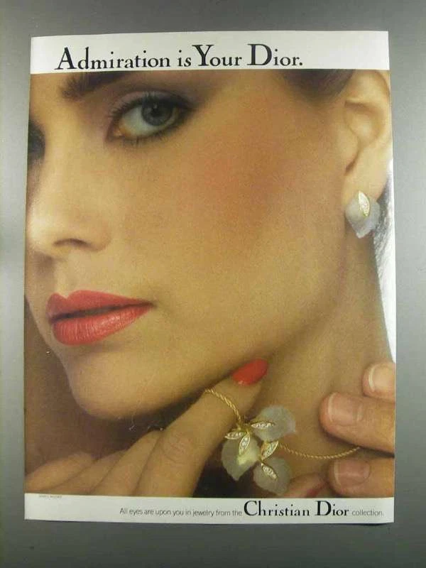 Publicité bijoux Christian Dior 1982   L'admiration est