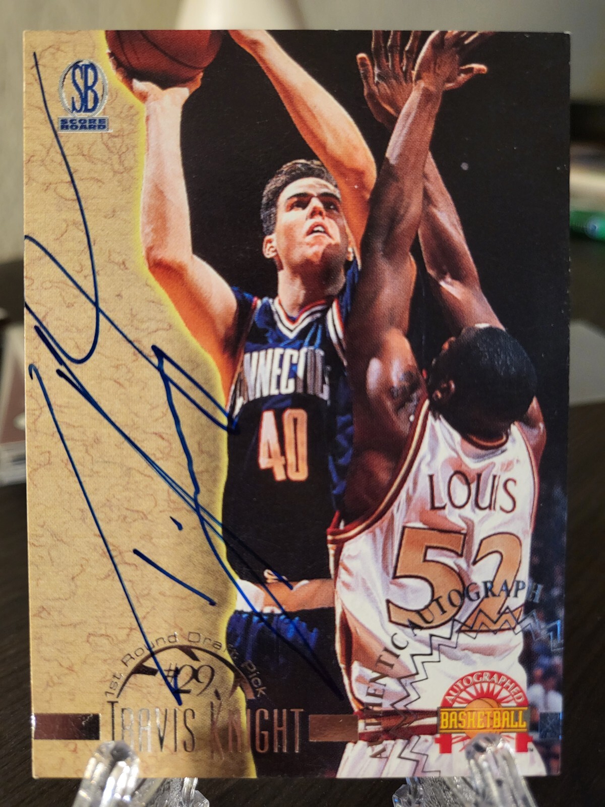 1996-97 Score Board Auto Basketball Auto Travis Knight Rookie Auto RC