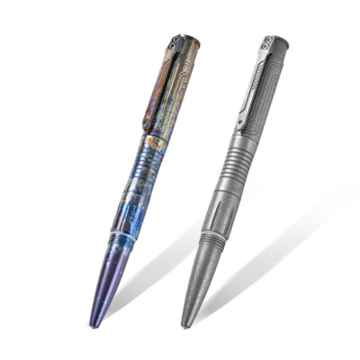 EDC Titanium Alloy Ball Pen Outdoo Pull Bolt Signature Pen