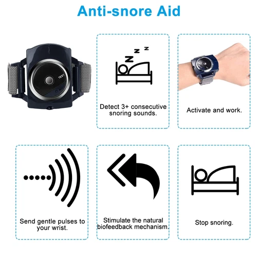 Anti-Snore Electronic Wristband Bracelet Watch Device Sleep Snoring Aid Tool US - Picture 7 of 10