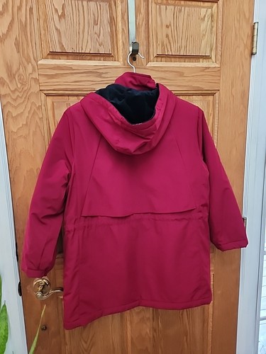 Liz Claiborne Deep Red Hooded Winter Coat - Picture 2 of 4