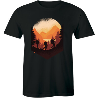 Hiking T-Shirt Mountain Climbing Adventure Trekking Men's Tee shirt