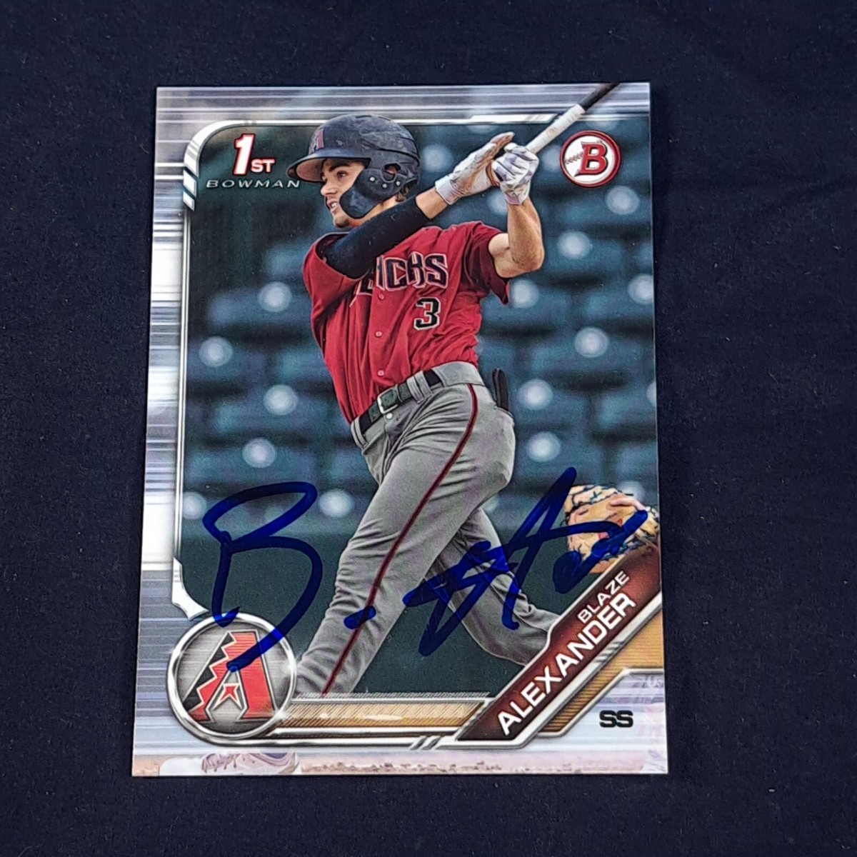 Blaze Alexander Signed 2019 Bowman Prospects Card #BP-53 D-backs 