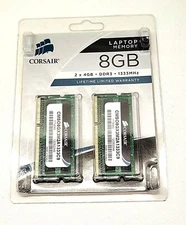 New Corsair Laptop Memory 8 GB (2x4GB DDR3 1333Mhz) CMS08GX3M2A1333C9