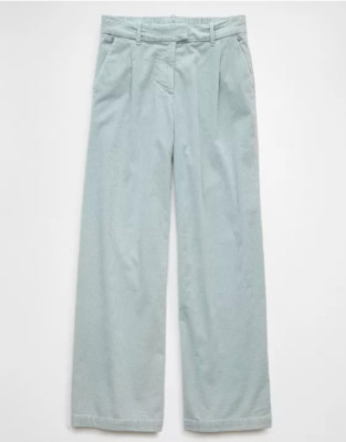 Sky Blue High Rise American Eagle Corduroy Wide Leg Trouser - New with Tags