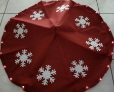 AVON COPRI BASE ALBERO DI NATALE CON LUCI , MANTELLO TONDO  ROSSO/BIANCO Ø 90 