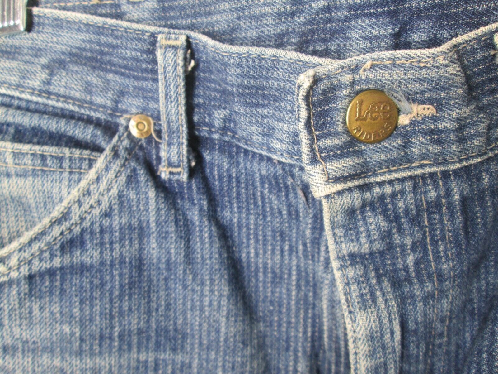 Lee Riders Pinstripe Jeans vintage 1980's 200 USA… - image 1