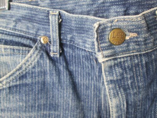 Lee Riders Pinstripe Jeans vintage 1980's 200 USA Union made sz 31x36 men scovil