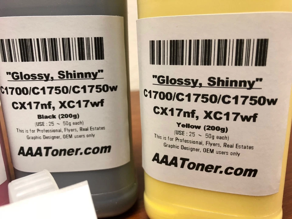 (200g x 4) Refil de toner a granel para Epson Acualser C1700n, C1750, C1750w, CX17 novo com etiquetas - Imagem 3 de 4