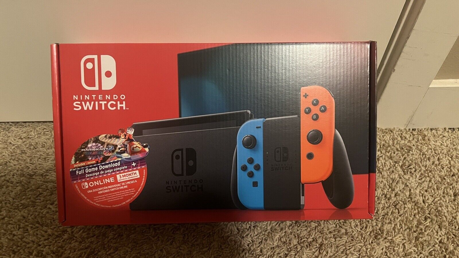 Nintendo Switch Bundle with Mario Kart 8 Deluxe Game and 3 Month Nintendo  Switch Online Membership