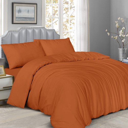 4 Piece Complete Bedding Set Duvet Cover Set With Fitted Bed Sheet & Pillowcases - Picture 51 of 99
