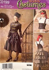 Simplicity Misses' Costume Pattern 0199 Size 14-22 UNCUT