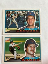 (2) 1989 TOPPS BIG DAVE MAGADAN # 71 & TERRY LEACH # 96 BASEBALL CARDS (METS)