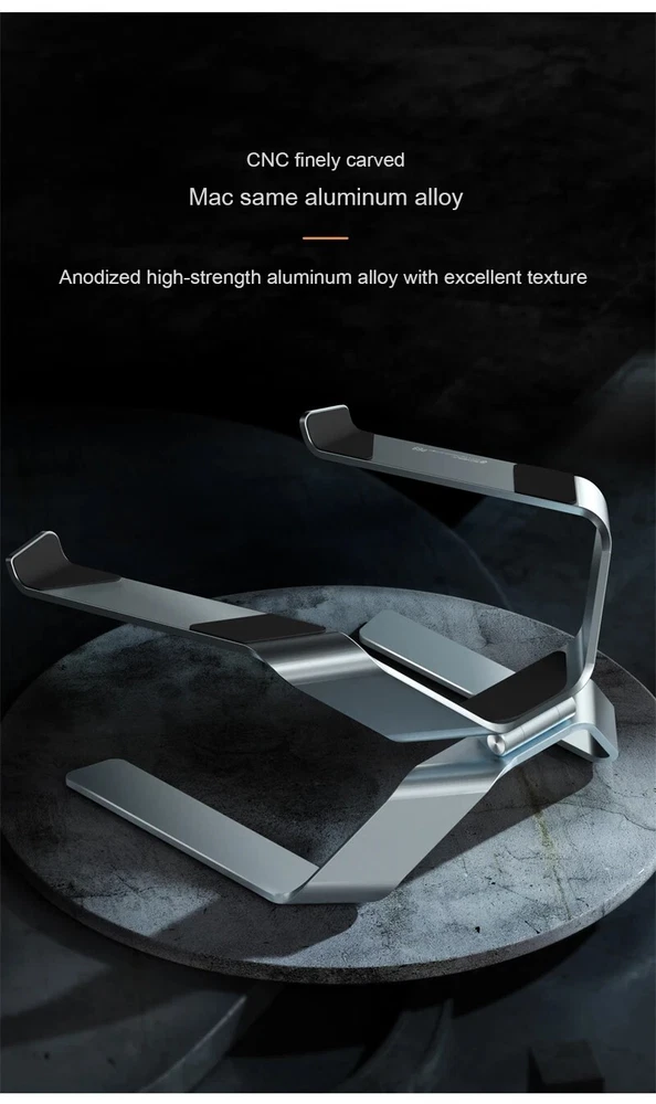 Adjustable Aluminum Laptop Stand for Notebooks & Tablets Up to 17.3 Inches