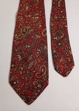 Vtg Brooks Brothers Makers Tie Men's Necktie Paisley England Red 56"x3.5"