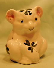 Plichta Pottery Green Clover Koala Bear Cub Figurine Ornament Good Condition