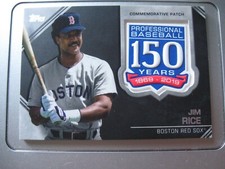 JIM RICE 2019 Topps Update 150th Anniversary Manufactured Patches #AMPJR Red Sox