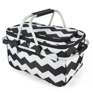 picnic basket with insulated cooler