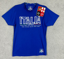 La Boutique Italia  Special Edition T-shirt Embroidered Logo/Patch Blue Medium.