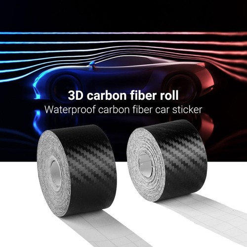 3D Carbon Carbon Fiber Car Sticker DIY Paste Protector Strip Door Sill Mirror US - Picture 8 of 22