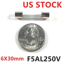 5pcs/lot F5AL250V Fuses 5A 250V 5 amp Fast-Blow Fuse Glass 6X30mm 