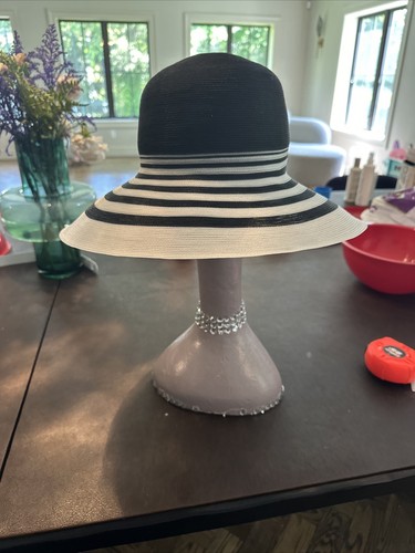 Patricia Underwood Sheer Hat Back With White Lightweight Pristine Condition FAST - Picture 2 of 10