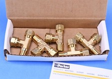 5 Pack Parker Hannifin 171CA-6-4 3/8" Compression x 1/4" MNPT Male Run Tee