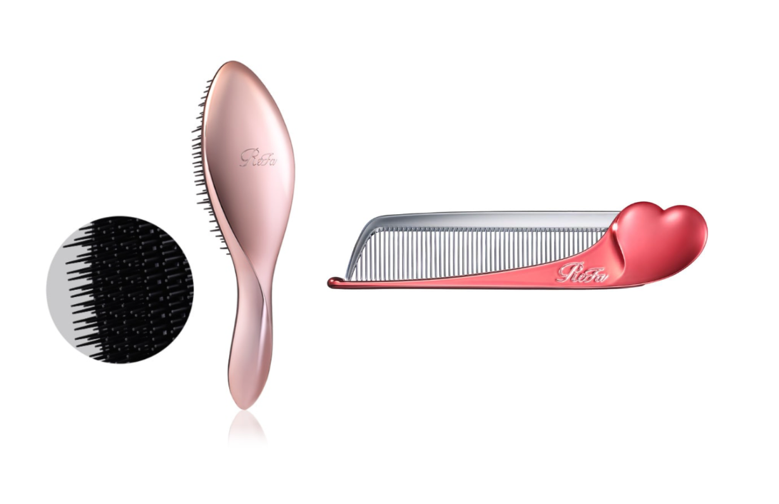 ReFa AILE Brush Rose Gold + Heart Comb Aira Choose 1 Color Hair