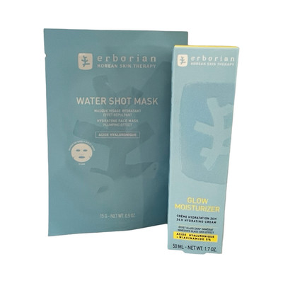 Erborian Korean Skincare 24 hour Glow Moisturizer Hydrating Cream w/ Water Mask