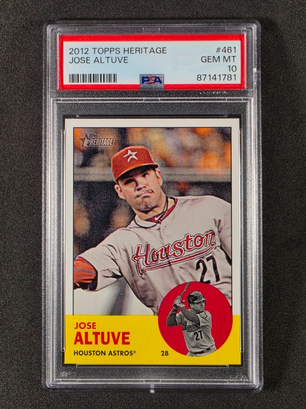 2012 Topps Heritage Jose Altuve SP #461 PSA 10 GEM MT Houston Astros