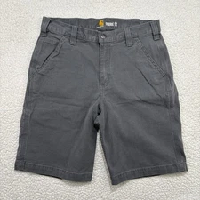Carhartt Cargo Shorts Mens 32 Cotton Stretch Relaxed Fit 102514 Gray Canvas Work