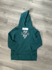 New Fanatics Green Philadelphia Eagles 'Fly Eagles Fly" YOUTH SMALL Hoodie