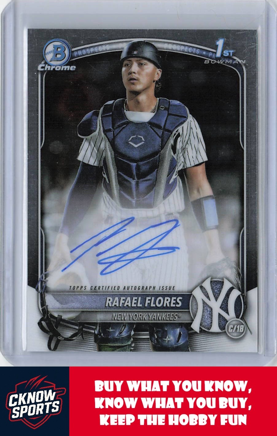 2025 Bowman #CPA-RF Rafael Flores Chrome Prospect Autographs Auto NY Yankees