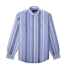 Polo Ralph Lauren Custom Fit Striped Oxford Shirt Blue Multi