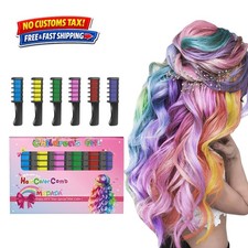 Hair Chalk Comb Temporary Dye for Kids, Washable Fun for Parties