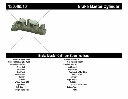 Brake Master Cylinder-Premium Centric 130.46510 | eBay