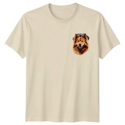 Flauschiger Hundekopf Portrait Tiere Hunde Herren T-Shirt Damen Grafik Tee
