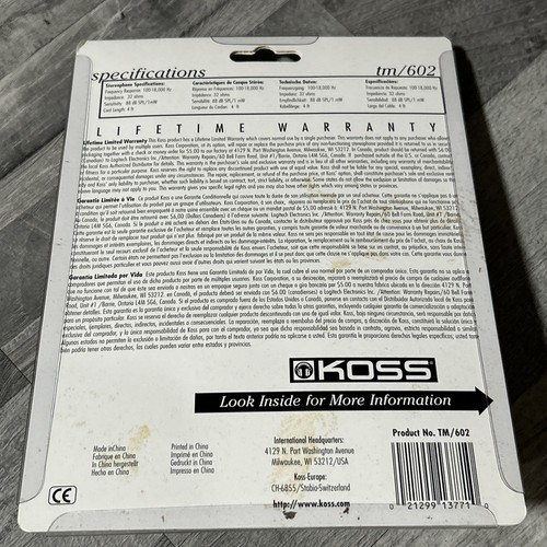 New Koss Sterophone Head Set 6o2 Sealed W8 | eBay